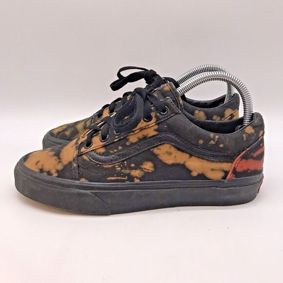 Vans Old Skool Bleach Dye Skate Shoes Unisex 6M - 7.5W Lace Up Low Top Sneakers - Picture 1 of 10